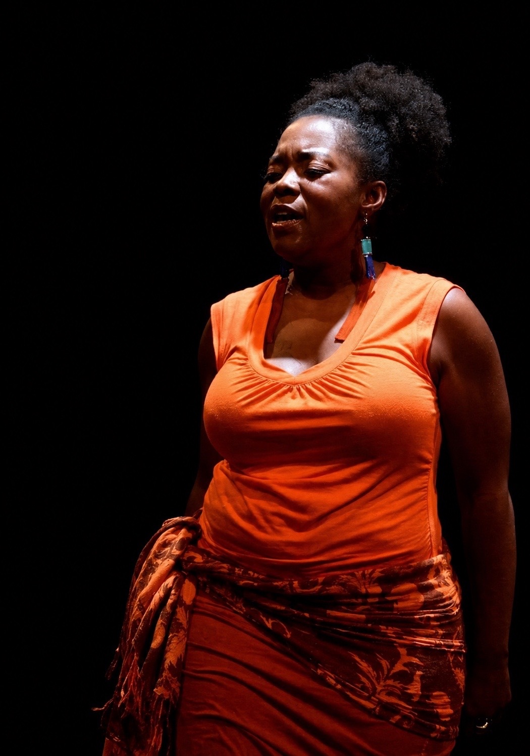 Erica Denise as the Lady in Orange in For Colored Girls